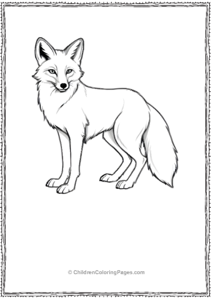 Plain Fox With Pointed Ears Free PDF Printable