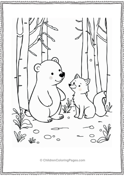 Polar-Bear-And-Snowy-Fox Free PDF Printable