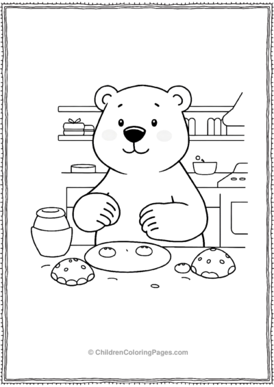 Polar-Bear-Baking-Cookies Free PDF Printable