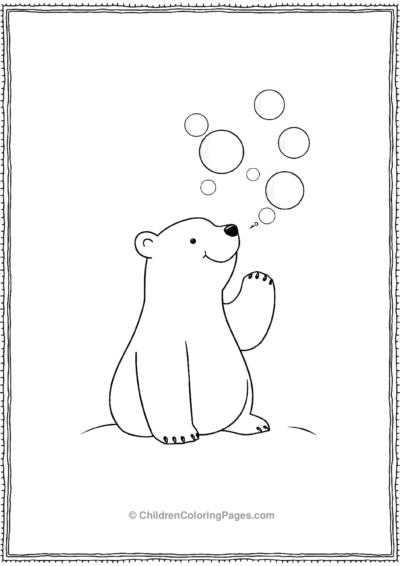 Polar-Bear-Blowing-Bubbles Free PDF Printable