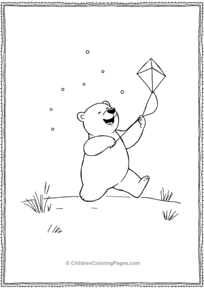 Polar-Bear-Flying-A-Kite Free PDF Printable