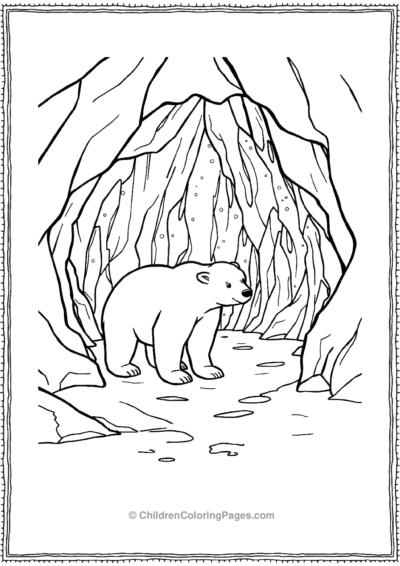 Polar-Bear-In-An-Ice-Cave Free PDF Printable