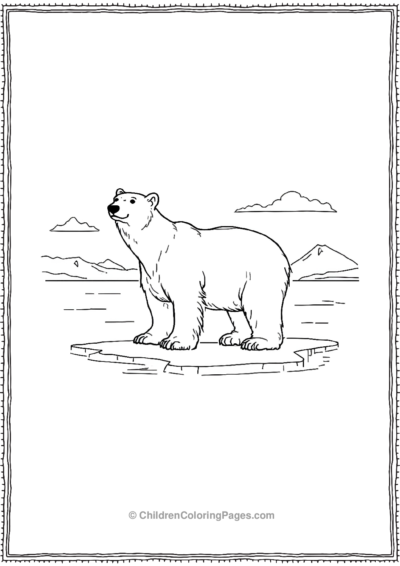 Polar-Bear-On-A-Glacier Free PDF Printable