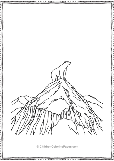 Polar-Bear-On-A-Mountain Free PDF Printable