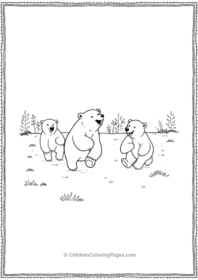 Polar-Bear-Playing-Tag Free PDF Printable