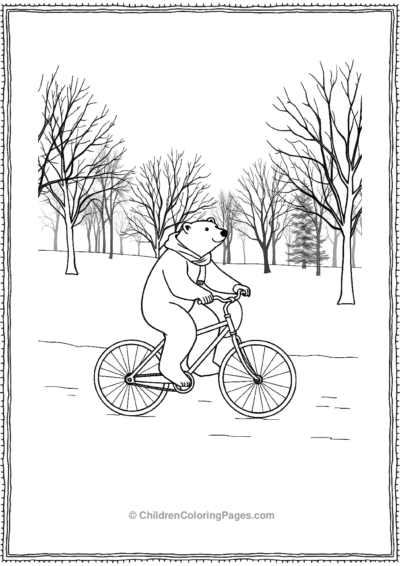 Polar-Bear-Riding-A-Bike Free PDF Printable