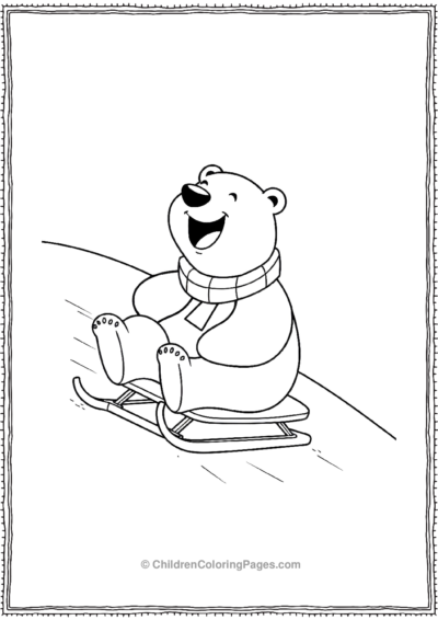 Polar-Bear-with-a-Sled Free PDF Printable