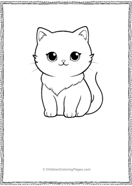 Pretty Furry Cat Scaled Free PDF Printable