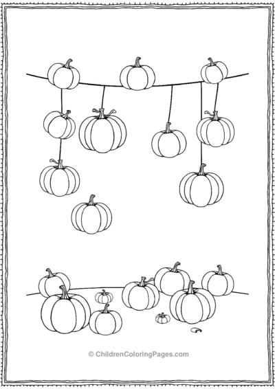 Pumpkin Garland Free PDF Printable