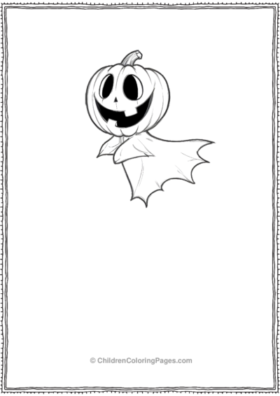 Pumpkin Ghost Flying In The Air Free PDF Printable