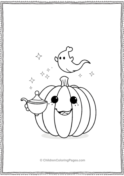 Pumpkin-Holding-A-Magic-Lamp Free PDF Printable