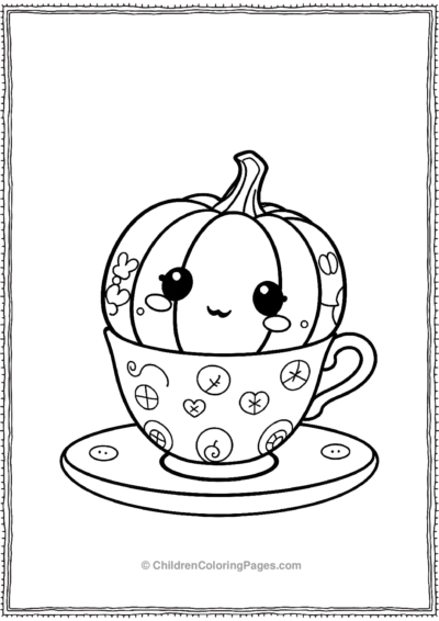 Pumpkin In A Tea Cup Free PDF Printable