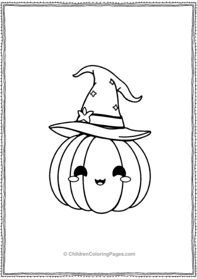 Pumpkin In A Wizard Hat Free PDF Printable