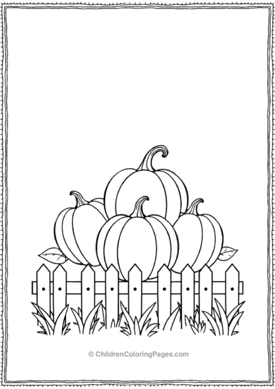 Pumpkin On A Fence Free PDF Printable