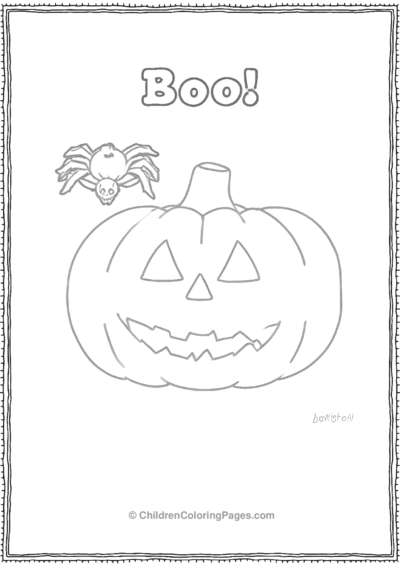 Pumpkin Saying Boo Free PDF Printable