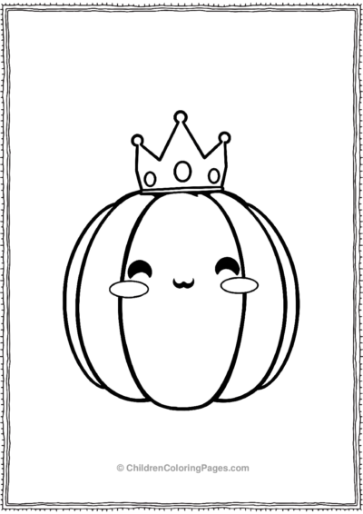 Pumpkin Wearing Crown Free PDF Printable