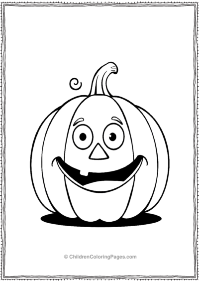 Pumpkin With A Single Tooth Free PDF Printable