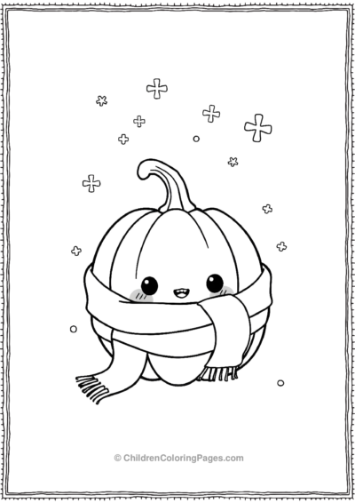 Pumpkin-Wrapped-In-A-Scarf Free PDF Printable