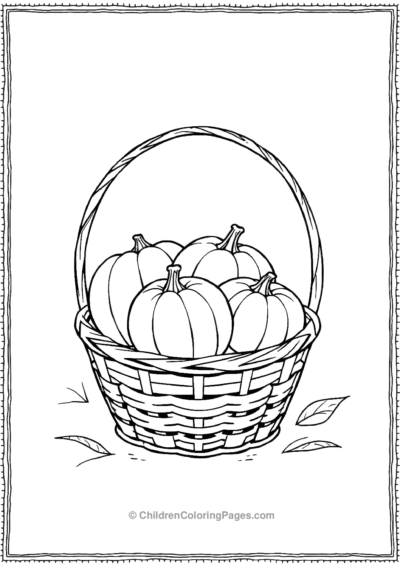 Pumpkins In A Basket Free PDF Printable