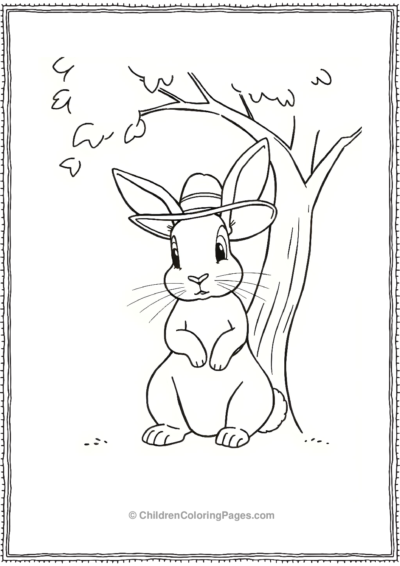 Rabbit-Wearing-A-Hat Free PDF Printable