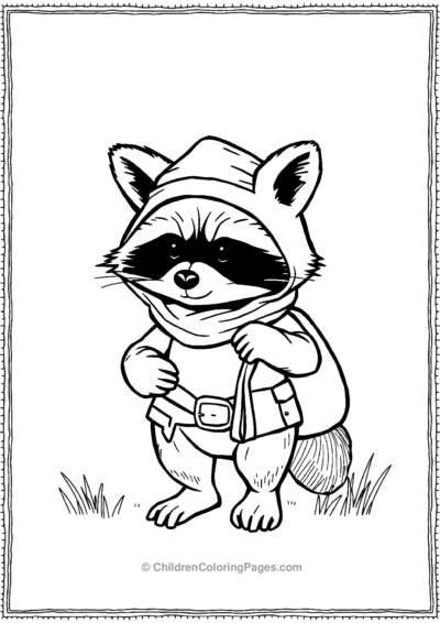 Raccoon-Dressed-As-A-Classic-Thief Free PDF Printable