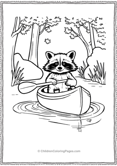 Raccoon-In-A-Canoe Free PDF Printable