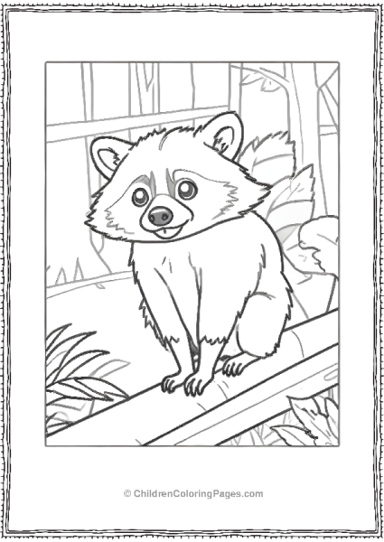 Raccoon Inside A Home Free PDF Printable