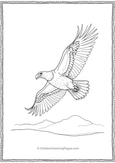 Realistic-Bald-Eagle-Gliding-Across-the-Sky-and Free PDF Printable