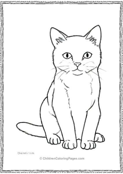 Realistic Cat Scaled Free PDF Printable