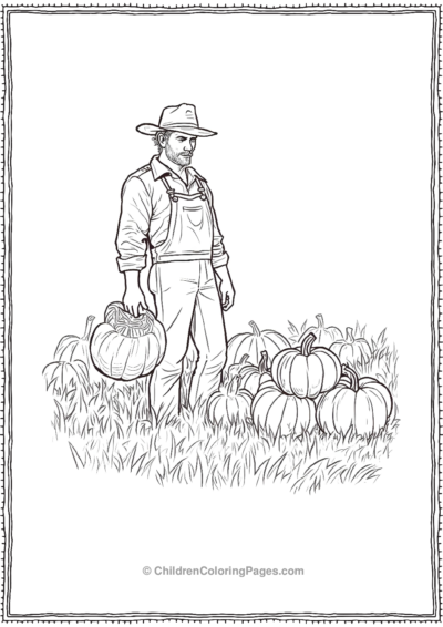 Realistic-Farmer-harvesting-crop Free PDF Printable