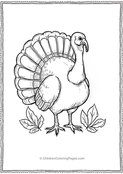 Realistic-Turkey-with-its-wings-spread Free PDF Printable