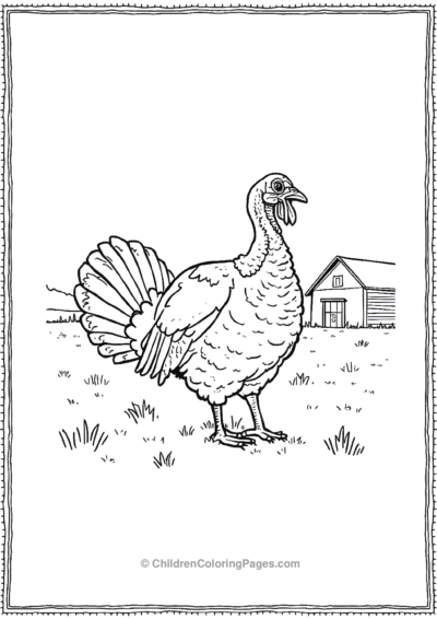 Realistic-turkey-in-a-farm Free PDF Printable