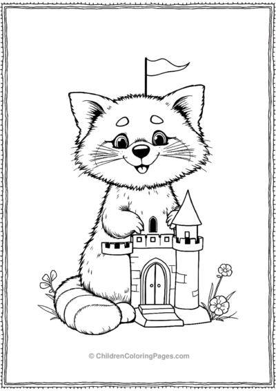 Red-Panda-Building-A-Castle Free PDF Printable