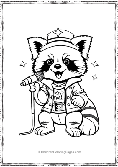 Red-Panda-Dressed-As-A-Rockstar Free PDF Printable