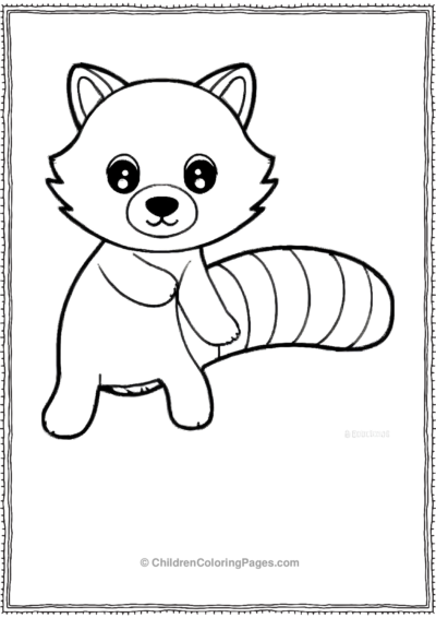 Red-Panda-With-Large-Eyes Free PDF Printable