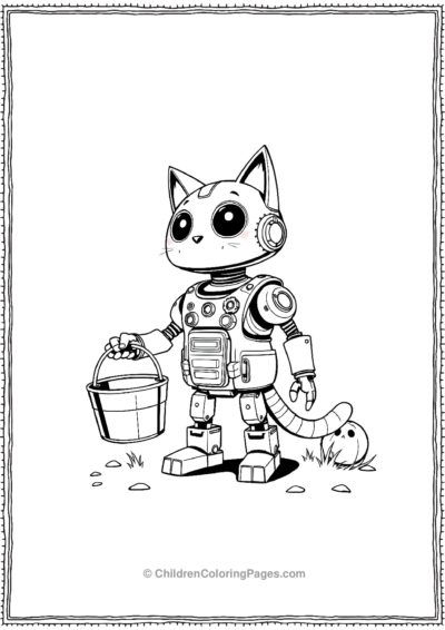 Robot-Cat-With-Gears Free PDF Printable