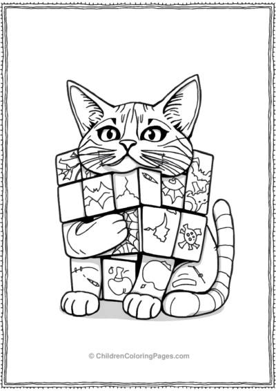 Rubiks-Cube-Cat-Twisted-Into-Different-Halloween Free PDF Printable