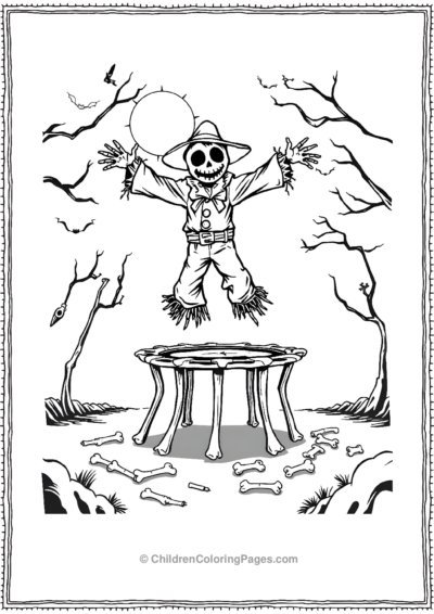 Scarecrow-jumping-on-trampoline Free PDF Printable