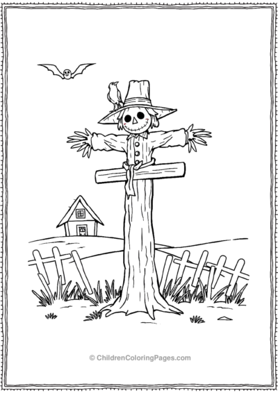 Scarecrow-on-a-wooden-cross Free PDF Printable