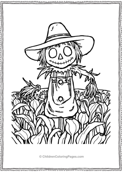 Scarecrow-watching-over-wilting-crops Free PDF Printable