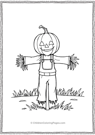 Scarecrow-with-Pumpkin-Head Free PDF Printable