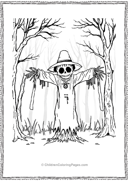 Scarecrow With Hollow Eyes Free PDF Printable