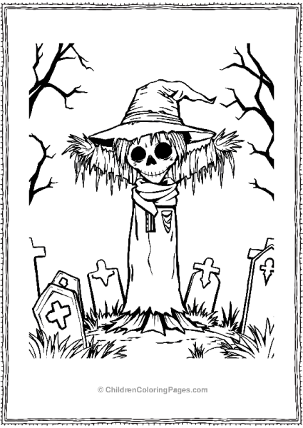 Scarecrow With Ripped Hat Free PDF Printable