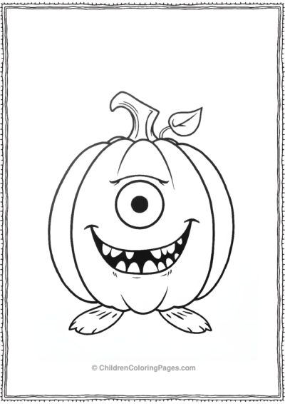 Silly Monster Pumpkin Free PDF Printable