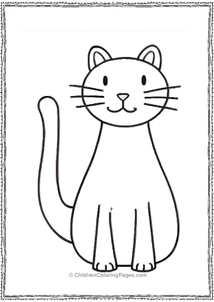 Simple Cat Scaled Free PDF Printable