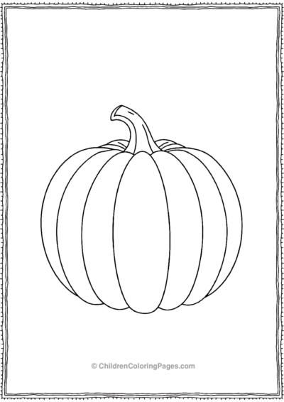 Simple Easy To Color Pumpkin Free PDF Printable