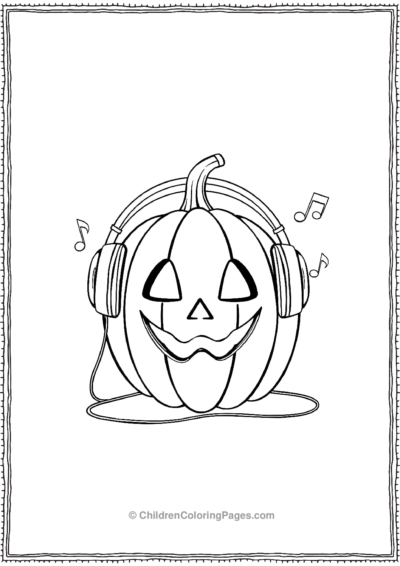 Simple-JackOLantern-With-Headphones-On Free PDF Printable