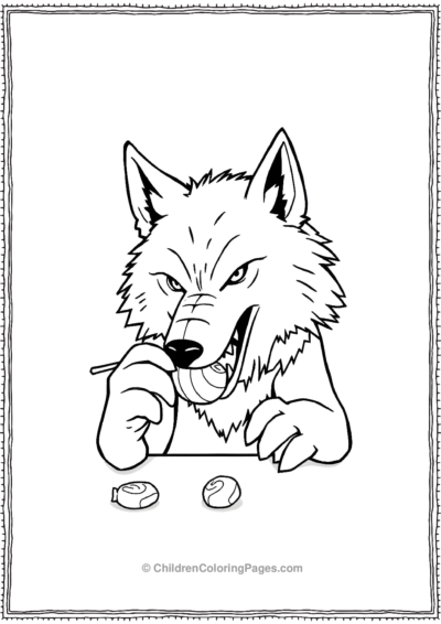 Simple-Werewolf-Eating-A-Candy Free PDF Printable