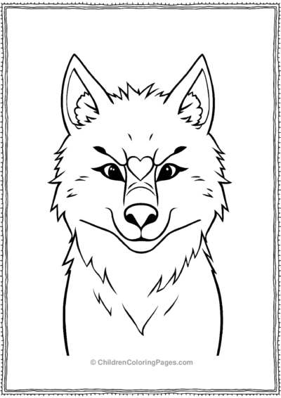 Simple-Werewolf-With-A-Simple-HeartShaped-Nose Free PDF Printable