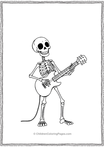 Skeleton-Playing-Guitar Free PDF Printable